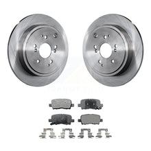 Charger l&#39;image dans la galerie, Kit de rotors de frein à disque arrière et plaquettes en céramique pour Honda Pilot Acura MDX 