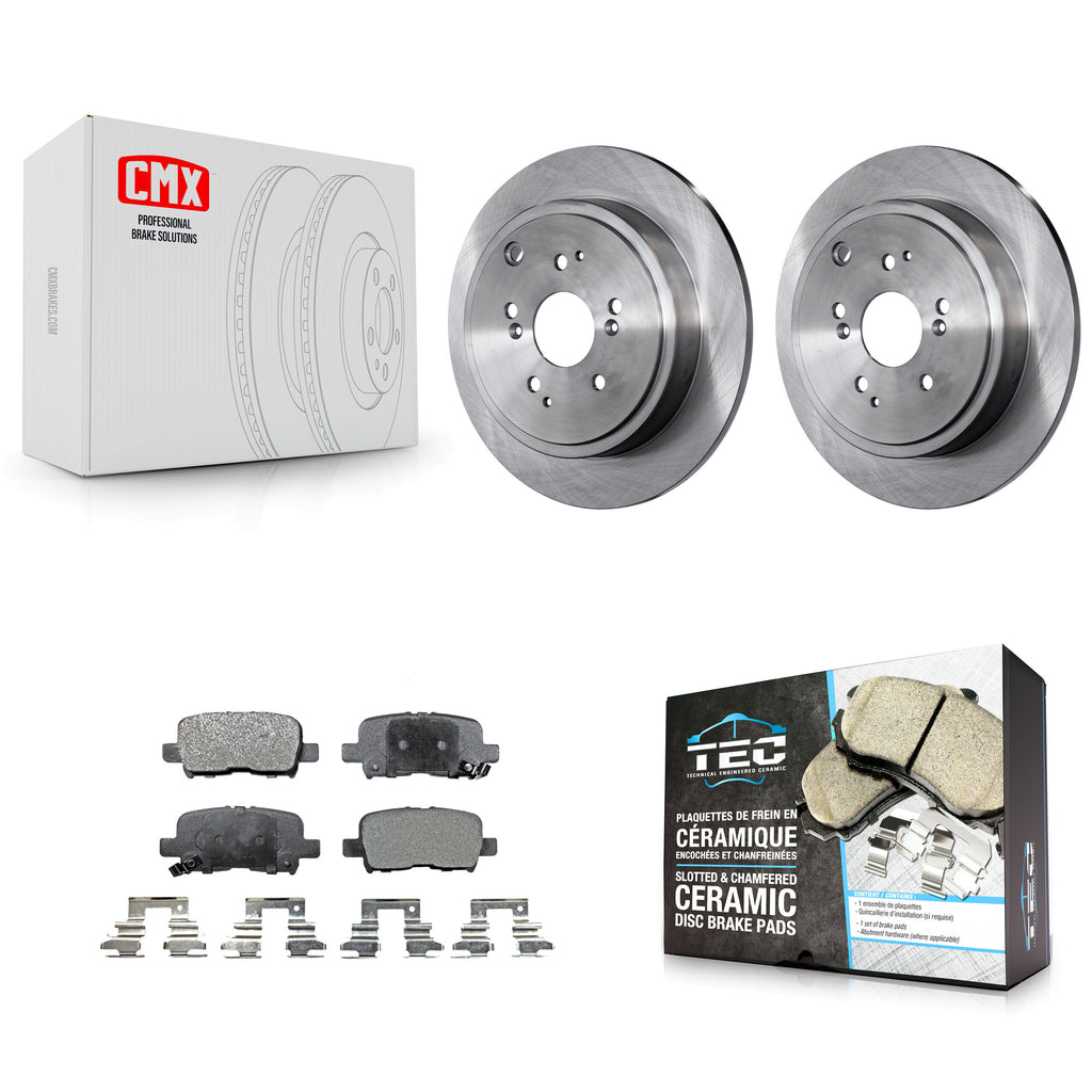 Kit de rotors de frein à disque arrière et plaquettes en céramique pour Honda Pilot Acura MDX 