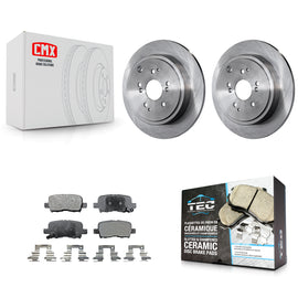 Rear Disc Brake Rotors And Ceramic Pads Kit For Honda Pilot Acura MDX