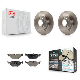 Rear Disc Brake Rotors And Ceramic Pads Kit For Saab 9-5