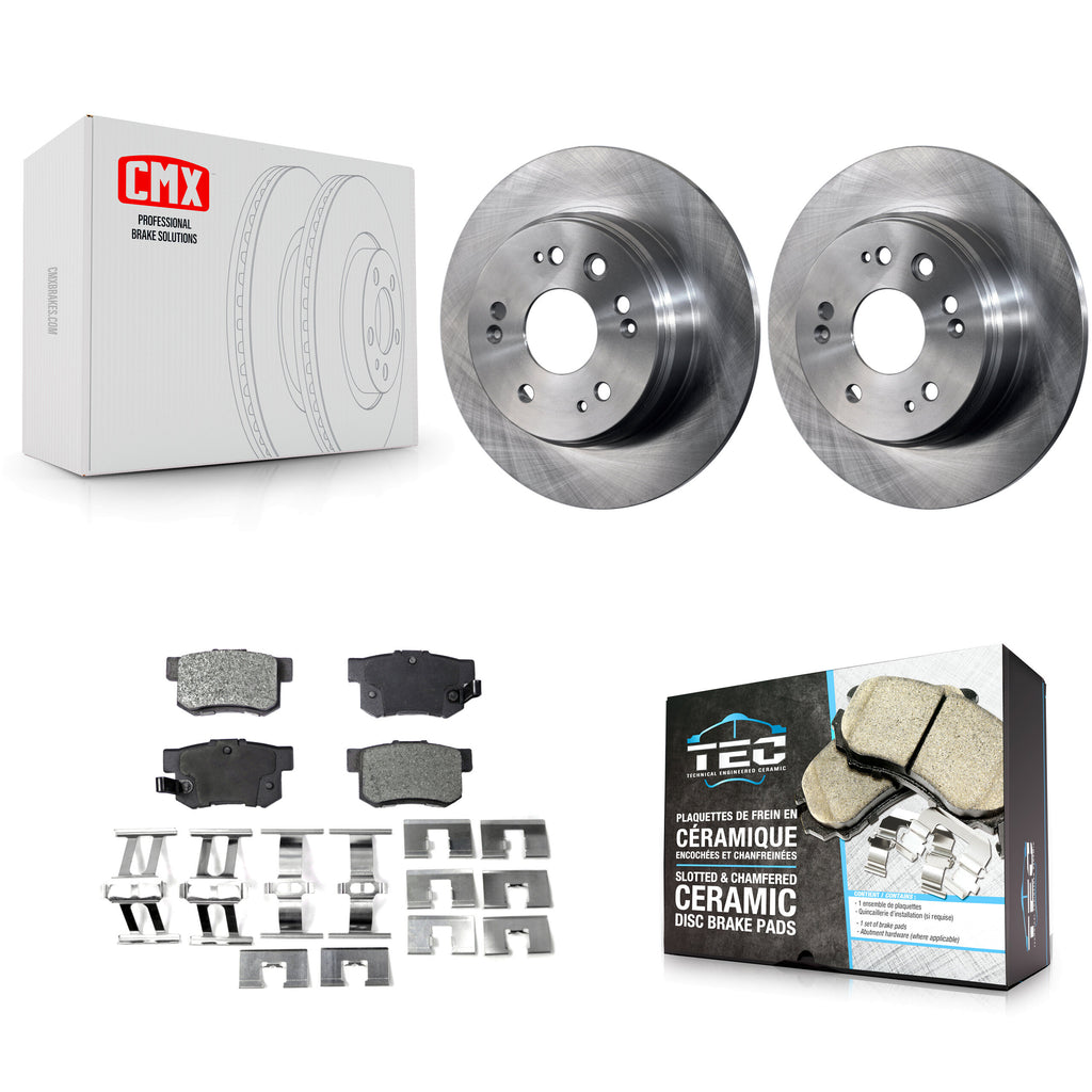Kit de disques de frein à disque arrière et plaquettes en céramique pour Honda CR-V 2002-2004 