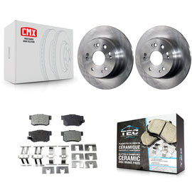 [Rear] 2002-2004 Honda CR-V Premium OE Brake Rotors & Ceramic Pads Kit For Max Braking