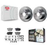 [Rear] 2002-2004 Honda CR-V Premium OE Brake Rotors & Ceramic Pads Kit For Max Braking