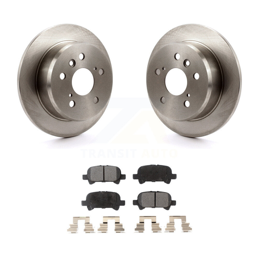 Rear Disc Brake Rotors And Ceramic Pads Kit For Toyota Camry Avalon Solara