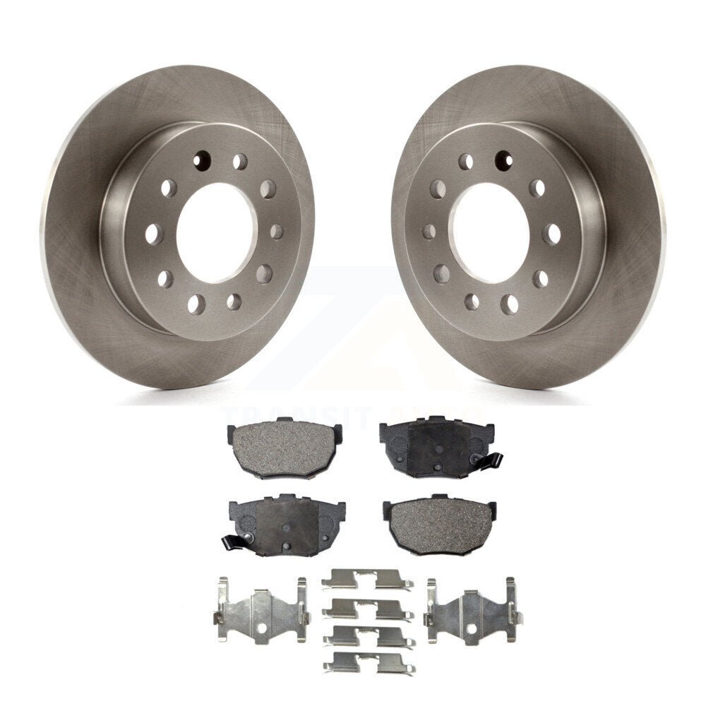 Rear Disc Brake Rotors And Ceramic Pads Kit For 2003-2008 Hyundai Tiburon