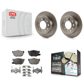 [Rear] 2003-2008 Hyundai Tiburon Premium OE Brake Rotors & Ceramic Pads Kit For Max Braking