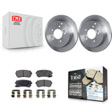 Rear Disc Brake Rotors And Ceramic Pads Kit For Hyundai Tucson Kia Sportage AWD