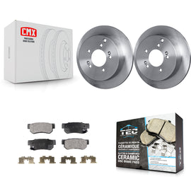 Rear Disc Brake Rotor & Ceramic Pad Kit For Hyundai Santa Fe Kia Sportage Tucson