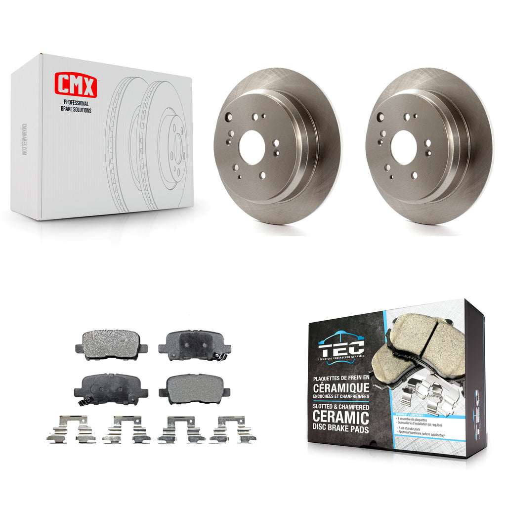 [Rear] 2002-2004 Honda Odyssey Premium OE Brake Rotors & Ceramic Pads Kit For Max Braking