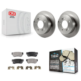 Rear Brake Rotor & Ceramic Pad Kit For Hyundai Sonata Kia Sportage Tucson Optima