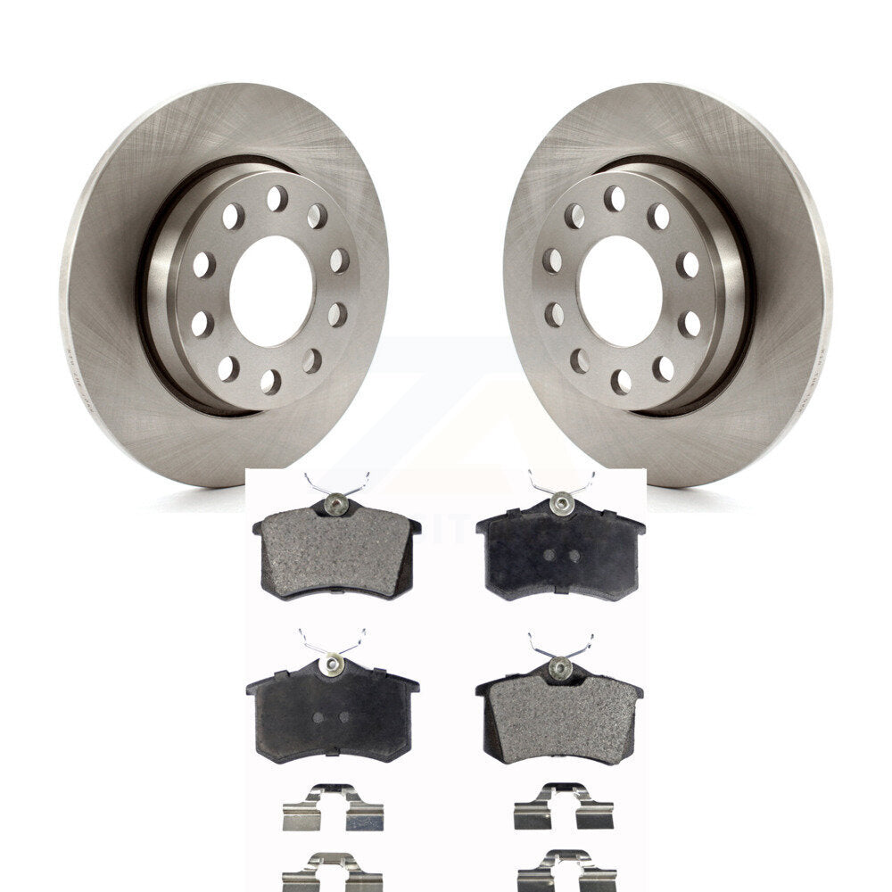 Rear Brake Rotor & Ceramic Pad Kit For Audi A4 Quattro With 255mm Diameter