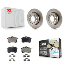 Charger l'image dans la galerie, Rear Brake Rotor &amp; Ceramic Pad Kit For Audi A4 Quattro With 255mm Diameter