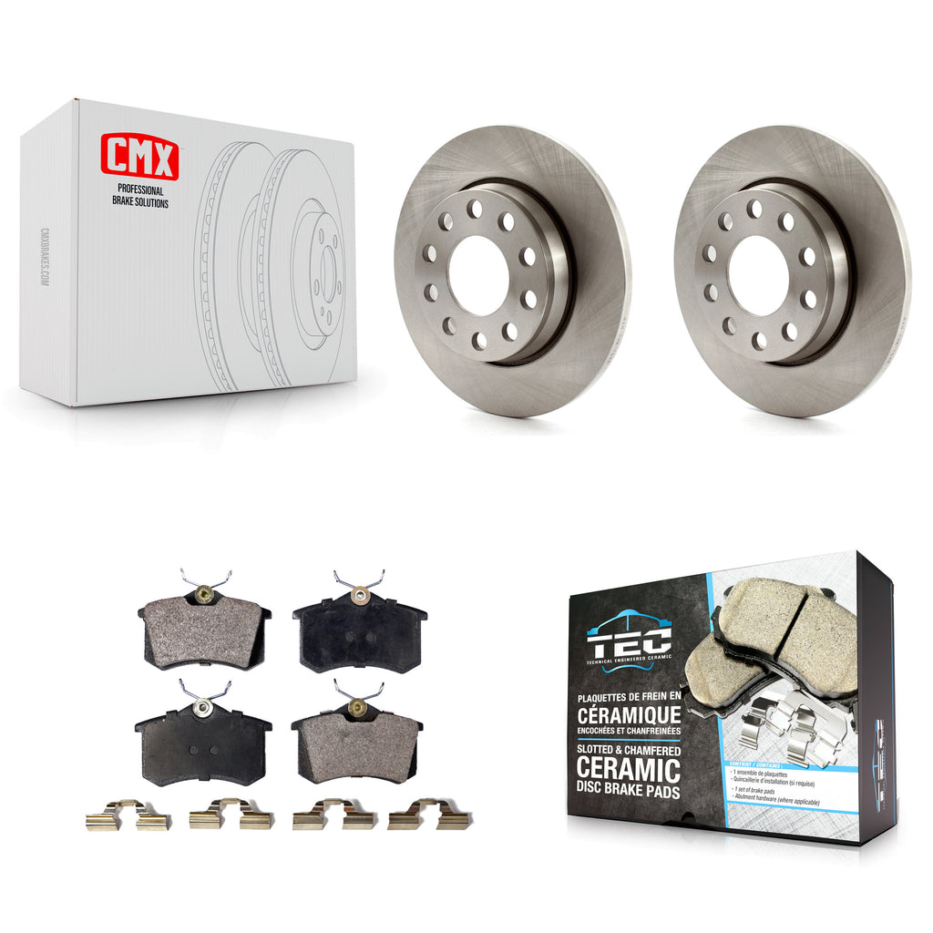 Rear Brake Rotor & Ceramic Pad Kit For Audi A4 Quattro With 255mm Diameter