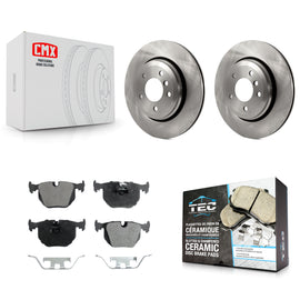 Rear Disc Brake Rotors And Ceramic Pads Kit For BMW 330Ci 330i 330xi