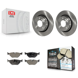 Rear Brake Rotors Ceramic Pad Kit For BMW 325i 325Ci 328i 323i 323Ci 328is 328Ci