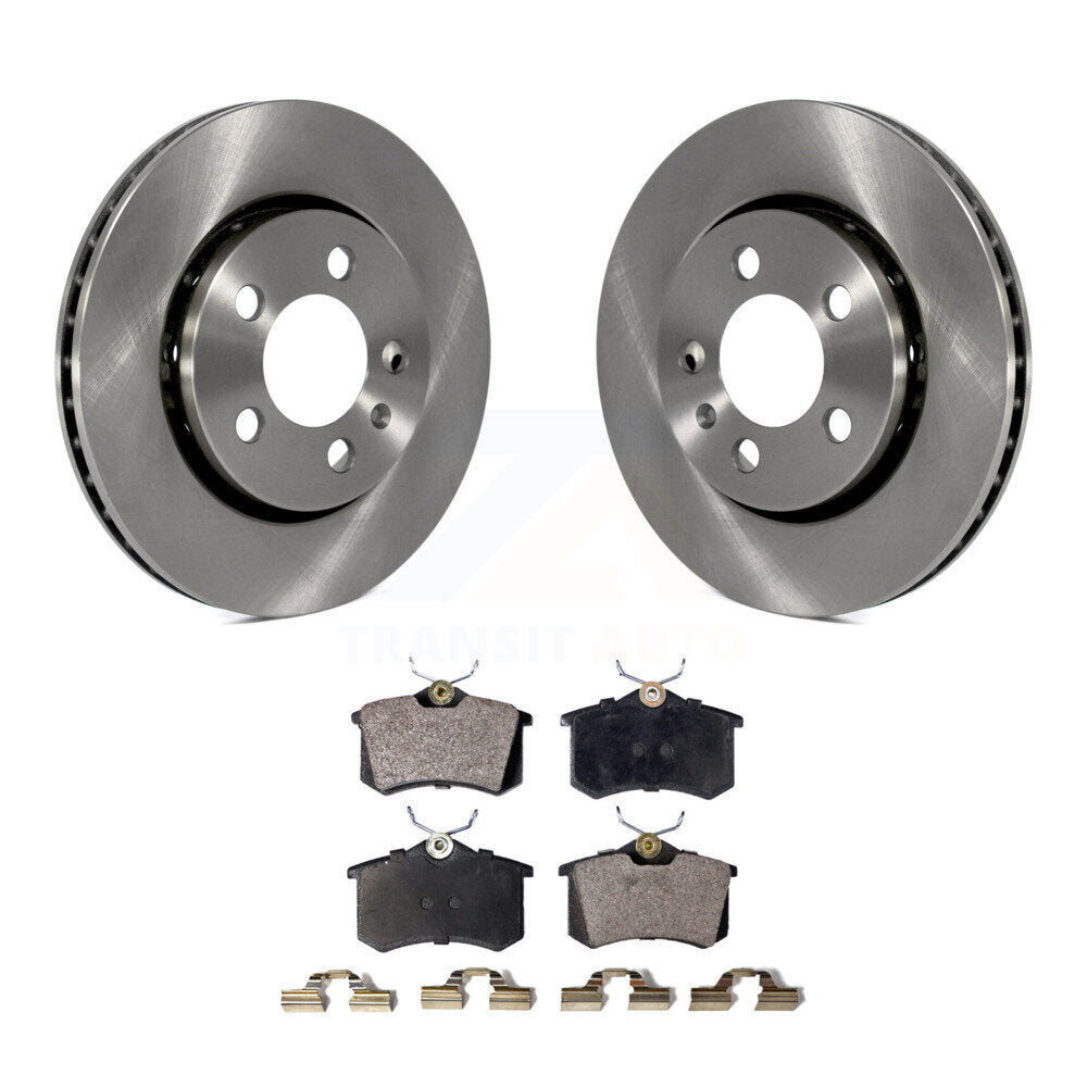 Rear Brake Rotor & Ceramic Pad Kit For Volkswagen Jetta Golf Audi TT Quattro R32