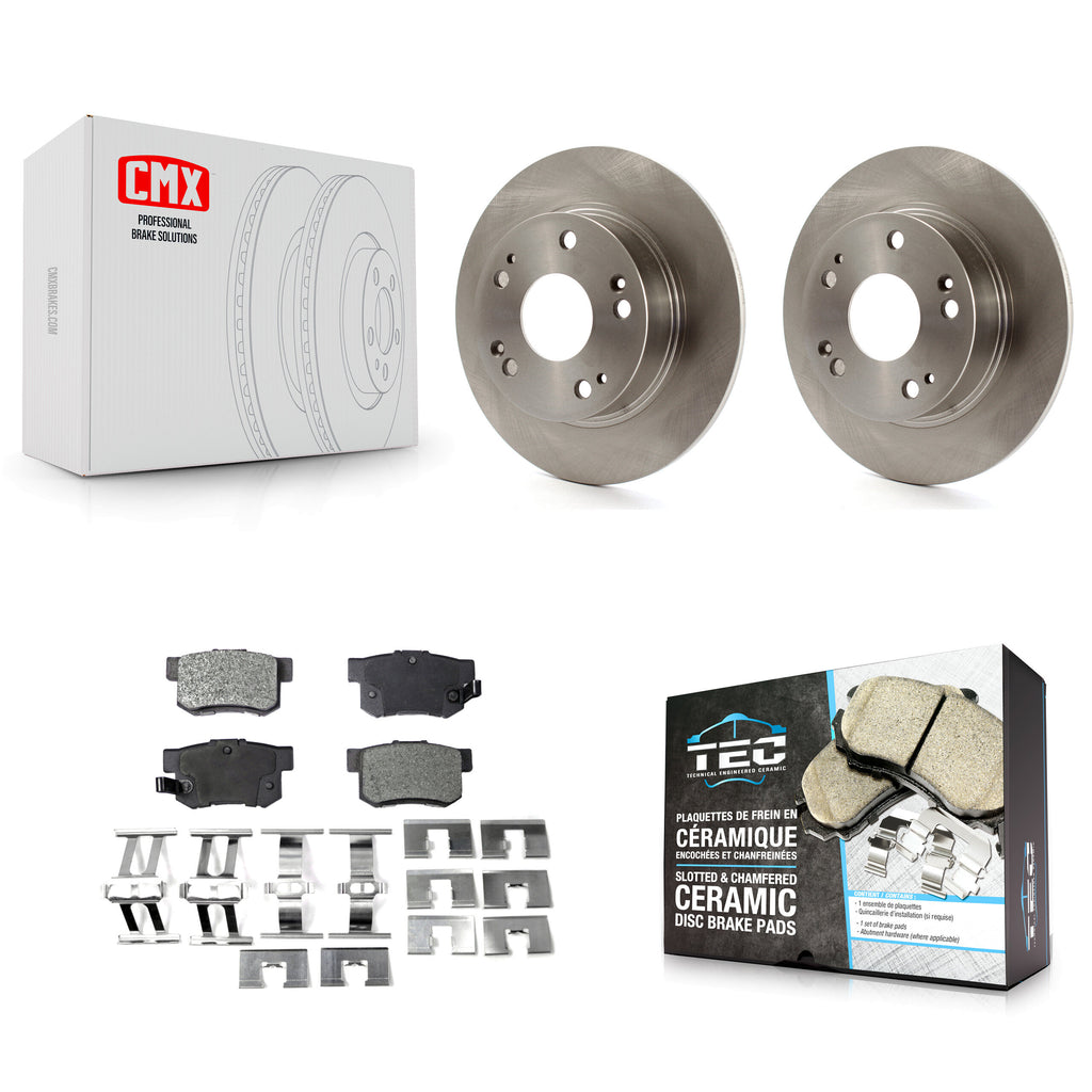 Rear Disc Brake Rotors And Ceramic Pads Kit For Honda Accord Acura TSX