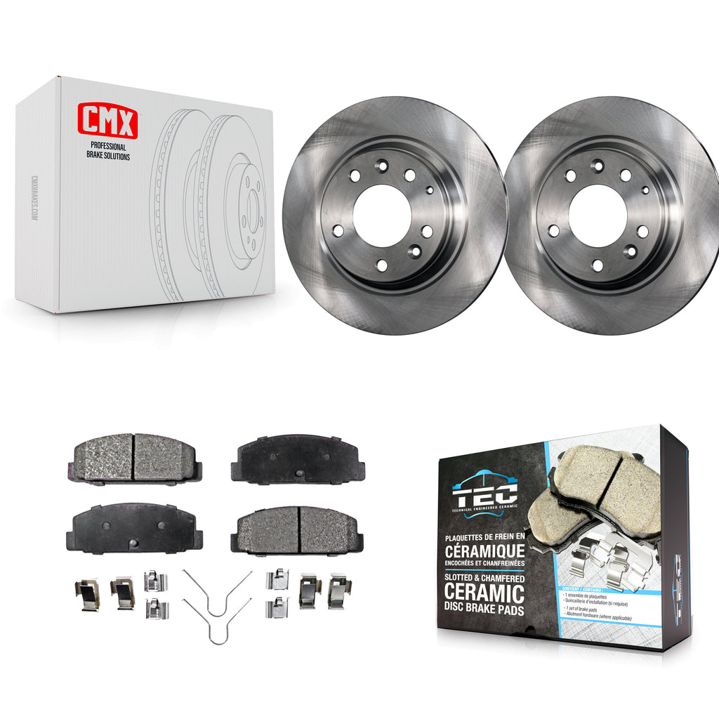 Rear Disc Brake Rotors And Ceramic Pads Kit For Mazda 6 Protege