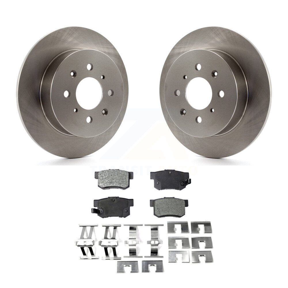 Rear Disc Brake Rotors And Ceramic Pads Kit For Honda Civic Acura EL