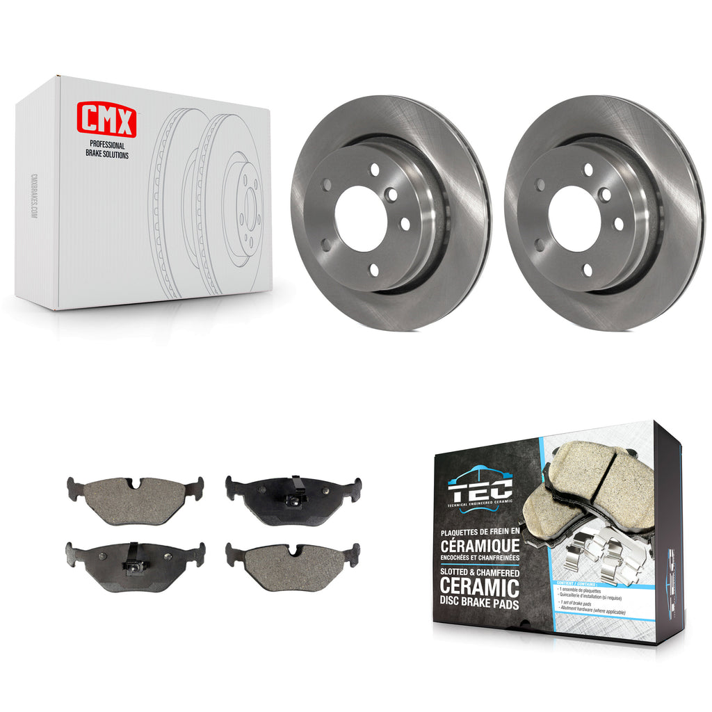 Rear Disc Brake Rotors And Ceramic Pads Kit For BMW 323i 323Ci 328i 320i
