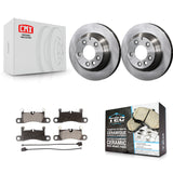 Rear Disc Brake Rotor And Ceramic Pad Kit For Porsche Cayenne Volkswagen Touareg