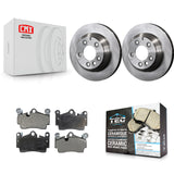 Rear Brake Rotors Ceramic Pad Kit For Audi Q7 Porsche Cayenne Volkswagen Touareg