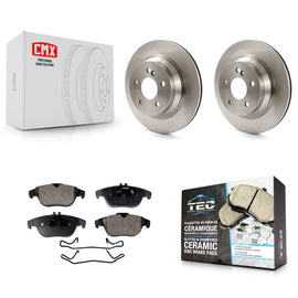 Rear Disc Brake Rotors And Ceramic Pads Kit For Mercedes-Benz GLK350 E350 GLK250