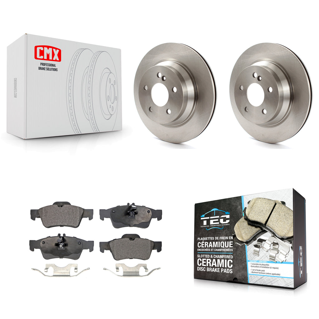 Rear Brake Rotors & Ceramic Pad Kit For Mercedes-Benz E350 E320 E500 CLS550 E400