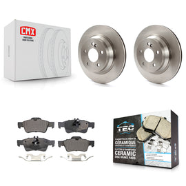 Rear Brake Rotors & Ceramic Pad Kit For Mercedes-Benz E350 E320 E500 CLS550 E400