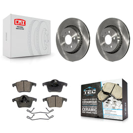 [Rear] 2003-2014 Volvo XC90 Premium OE Brake Rotors & Ceramic Pads Kit For Max Braking