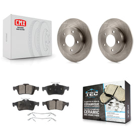 Rear Disc Brake Rotors And Ceramic Pads Kit For Mazda 3 Sport