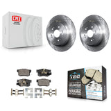 Rear Disc Brake Rotors And Ceramic Pads Kit For Honda CR-V Acura RDX