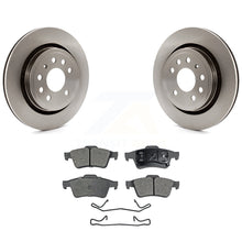 Charger l&#39;image dans la galerie, Rear Disc Brake Rotors Ceramic Pad Kit For 2003 Saab 9-3 Sedan With Vented Rotor