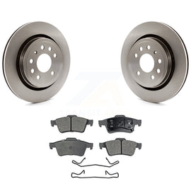 [Rear] 2003 Saab 9-3 Sedan With Vented Premium OE Brake Rotors & Ceramic Pads Kit For Max Braking