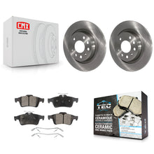 Load image into Gallery viewer, Rear Disc Brake Rotors And Ceramic Pads Kit For Saab 9-3 9-3X With Solid Rotor