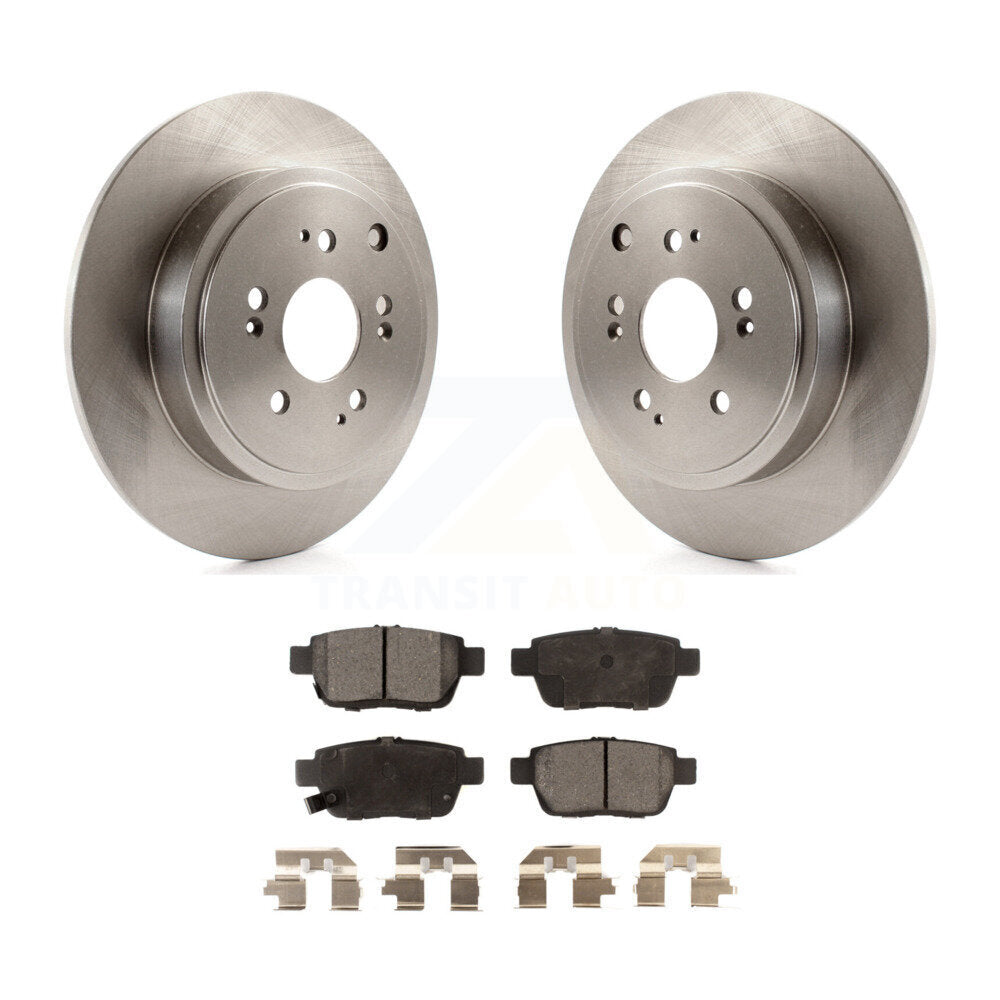 Rear Disc Brake Rotors And Ceramic Pads Kit For 2006-2014 Honda Ridgeline