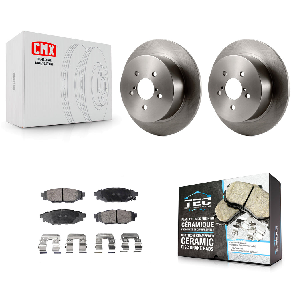 Rear Disc Brake Rotors And Ceramic Pads Kit For Subaru Outback Legacy