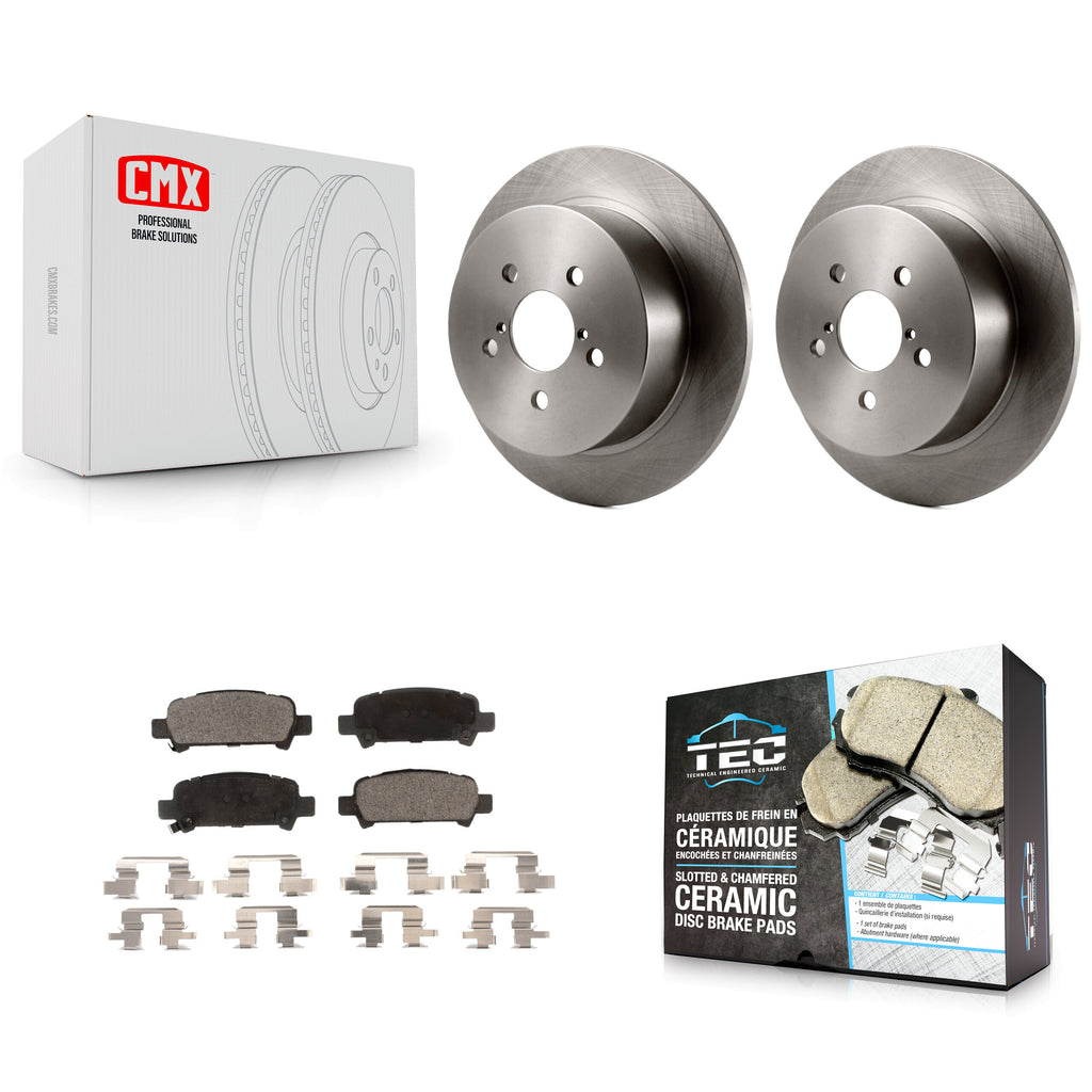 Rear Brake Rotor Ceramic Pad Kit For 08-09 Subaru Legacy With 17" Factory Wheels