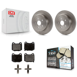 Rear Disc Brake Rotors And Ceramic Pads Kit For Subaru Impreza
