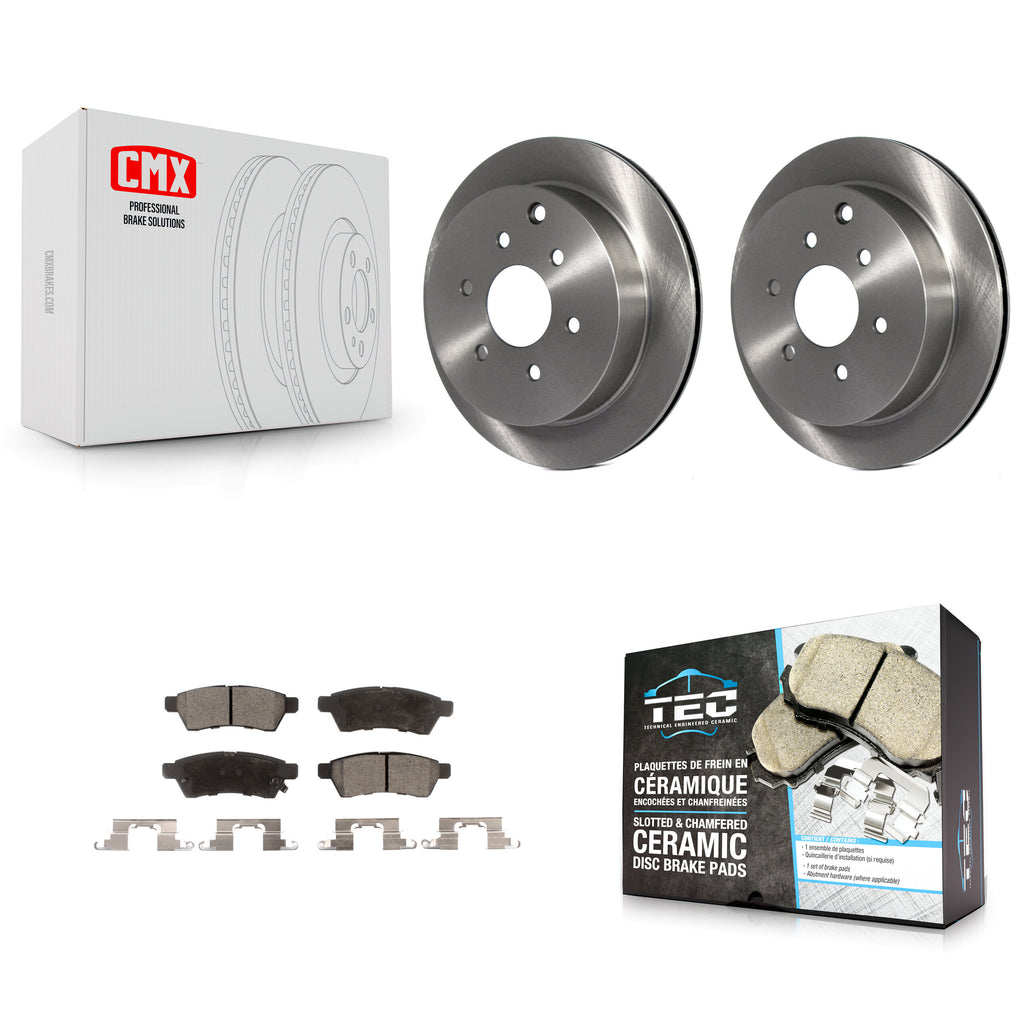 Rear Disc Brake Rotors Ceramic Pad Kit For Nissan Frontier Xterra Suzuki Equator