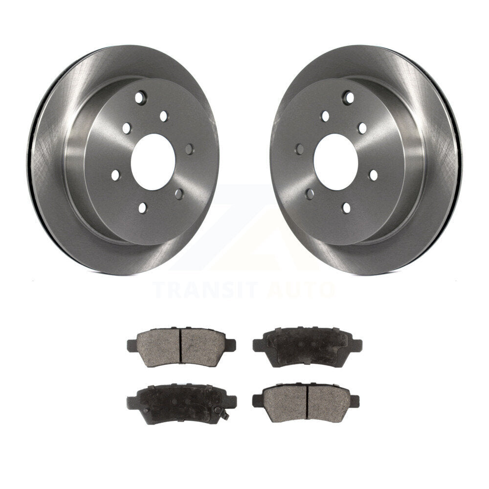 Rear Disc Brake Rotors And Ceramic Pads Kit For 2006-2007 Nissan Xterra