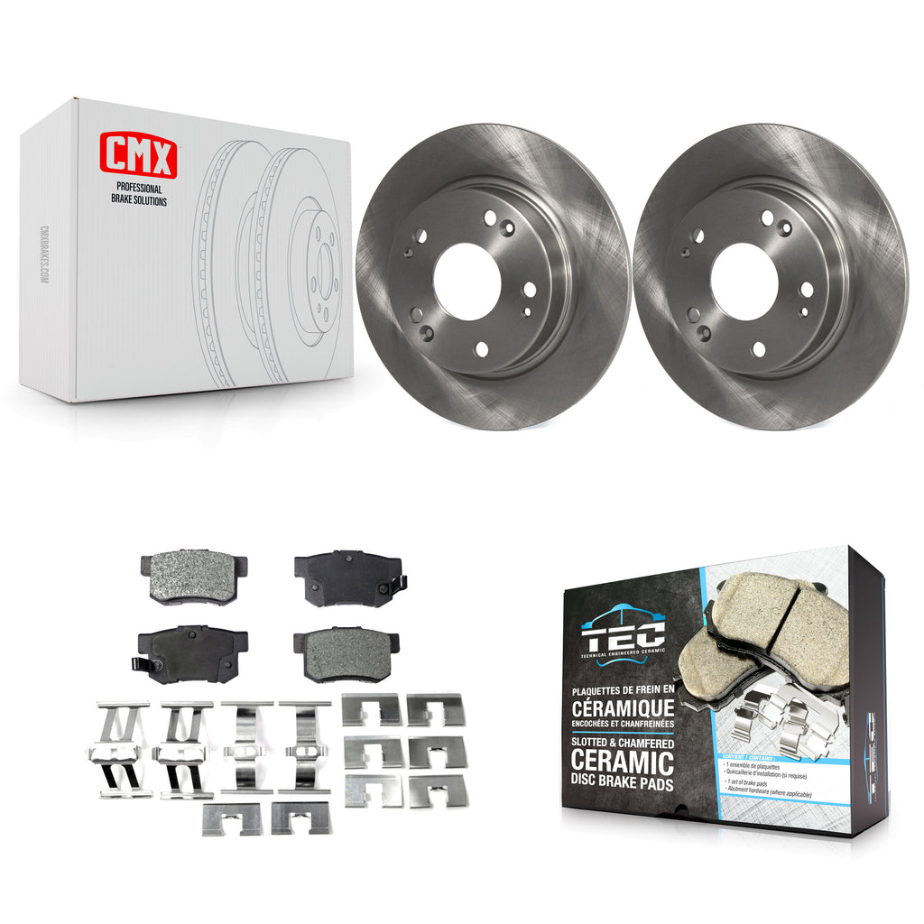 Rear Disc Brake Rotors And Ceramic Pads Kit For Honda Civic Acura ILX CSX