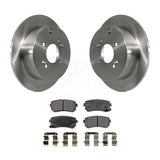 [Rear] 2006-2010 Hyundai Accent Kia Rio Rio5 Premium OE Brake Rotors & Ceramic Pads Kit For Max Braking