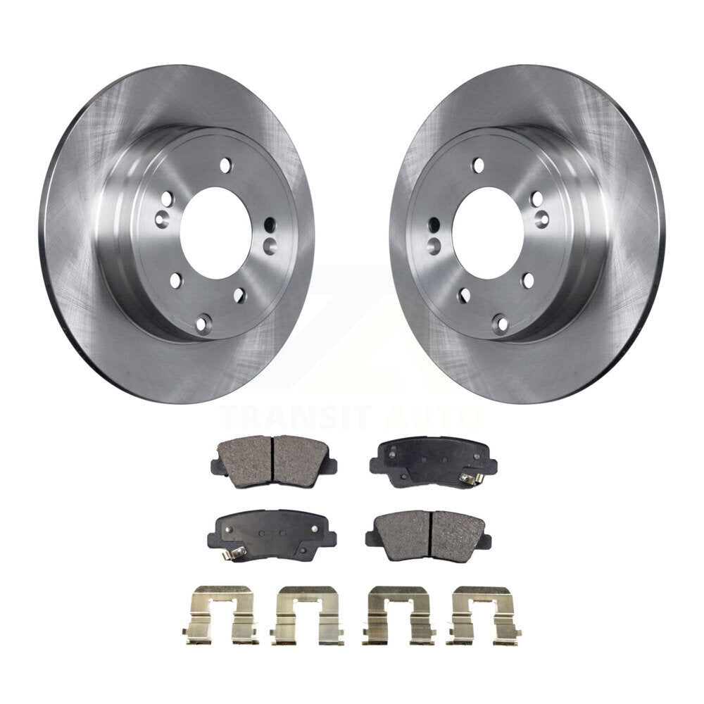 Rear Disc Brake Rotors And Ceramic Pads Kit For Hyundai Sonata Kia Optima Azera