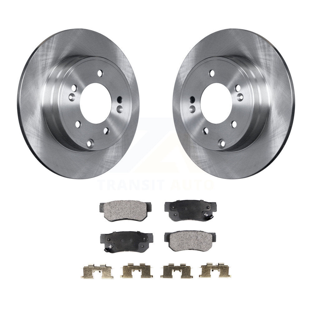 Rear Disc Brake Rotors And Ceramic Pads Kit For Hyundai Sonata 3.3L