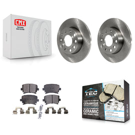 Rear Brake Rotor And Ceramic Pad Kit For Volkswagen Jetta Rabbit Audi A3 Quattro