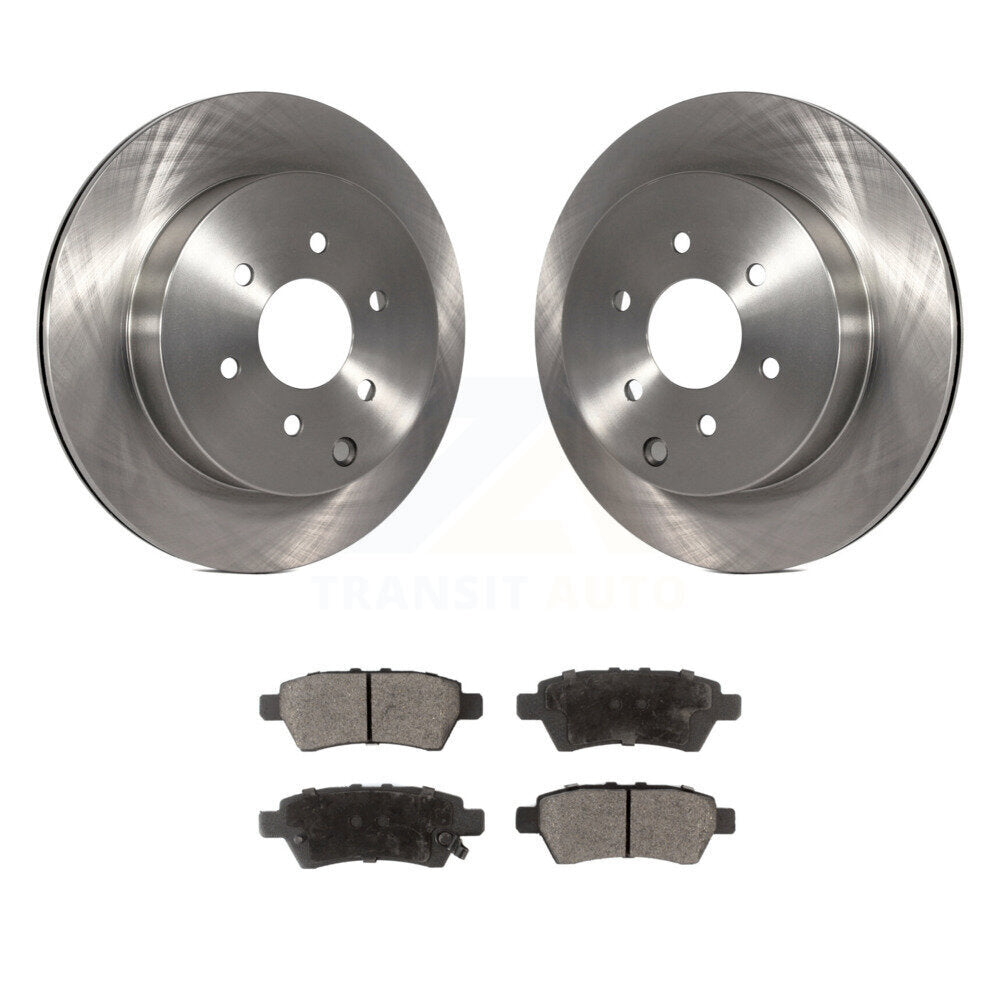 Rear Disc Brake Rotors And Ceramic Pads Kit For 2005-2012 Nissan Pathfinder