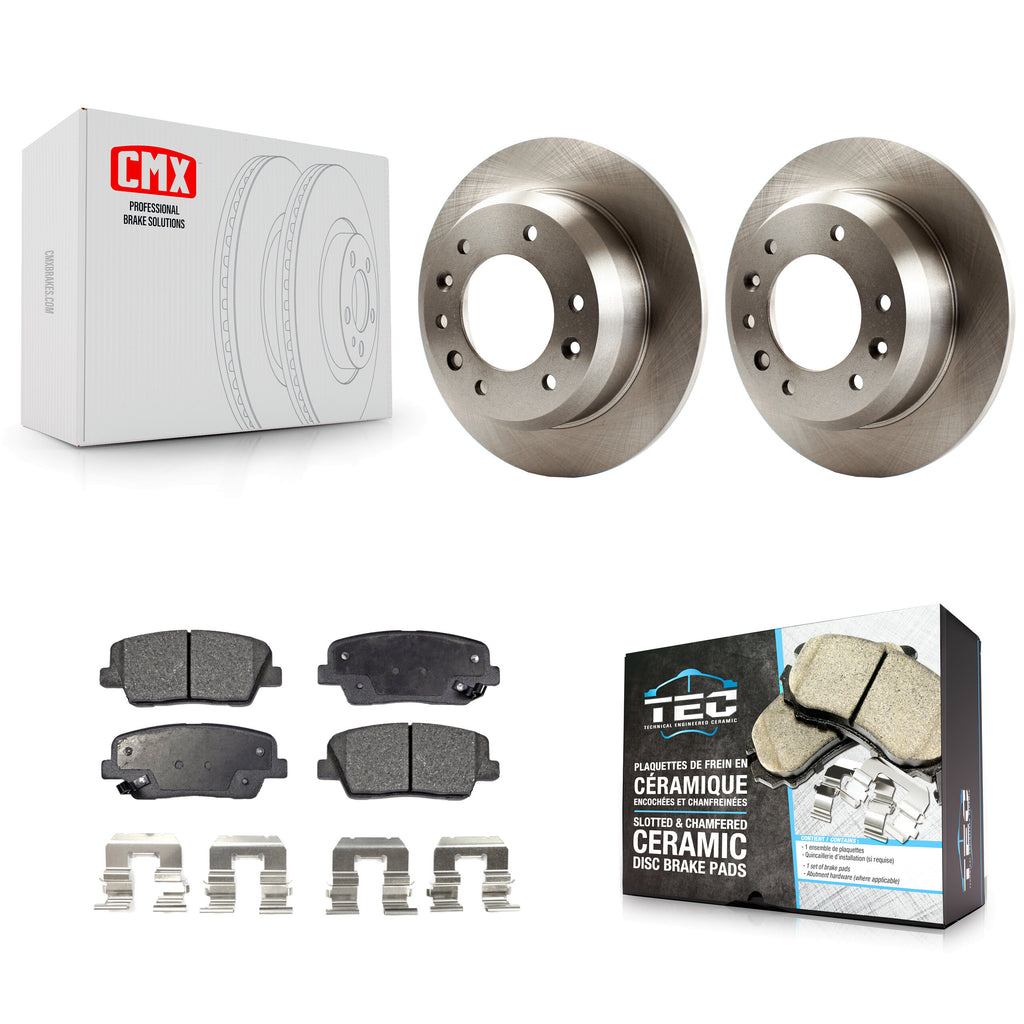 Rear Disc Brake Rotors And Ceramic Pads Kit For Kia Sedona Hyundai Entourage
