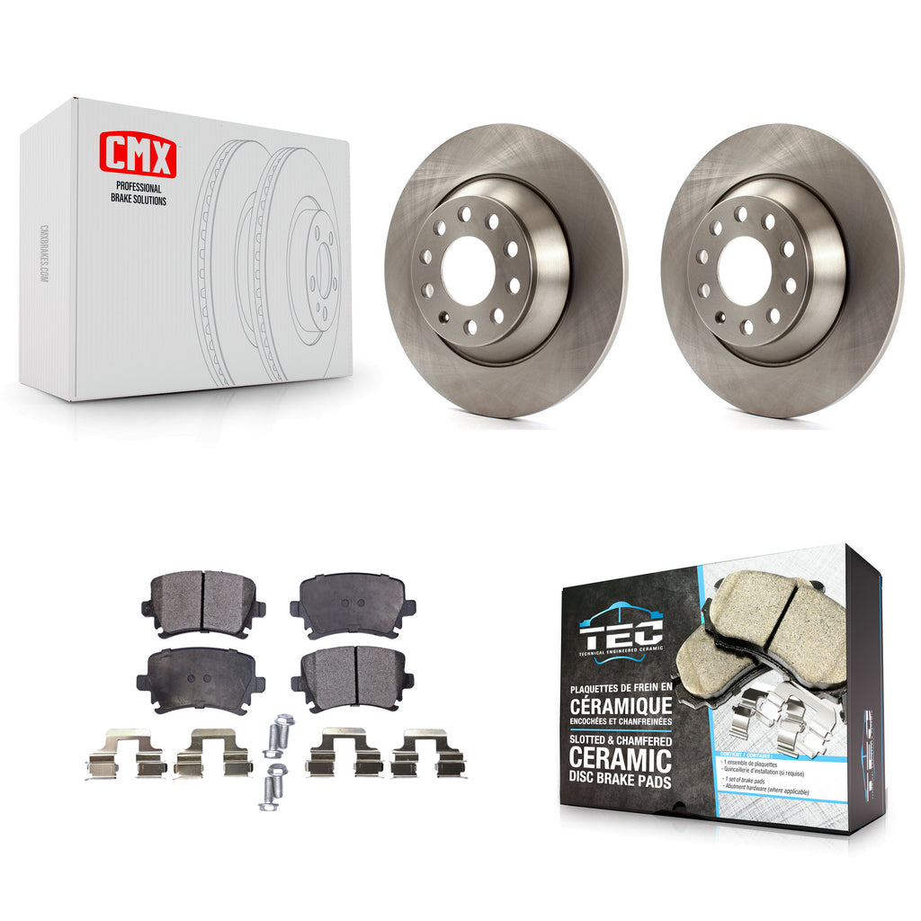 Rear Brake Rotor & Ceramic Pad Kit For Audi A6 Quattro With 302mm Diameter