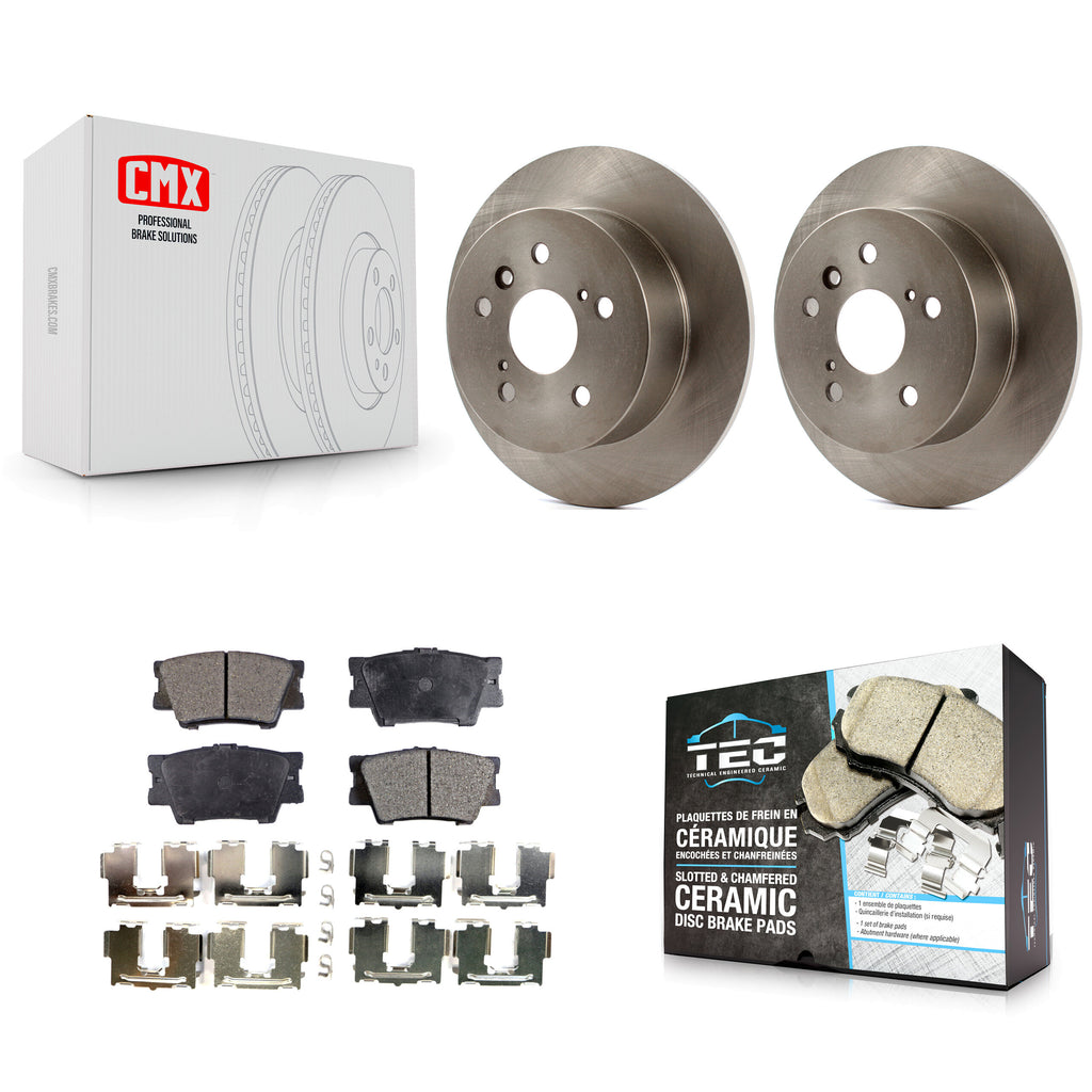 Rear Disc Brake Rotors And Ceramic Pads Kit For Toyota Camry Lexus ES350 Avalon